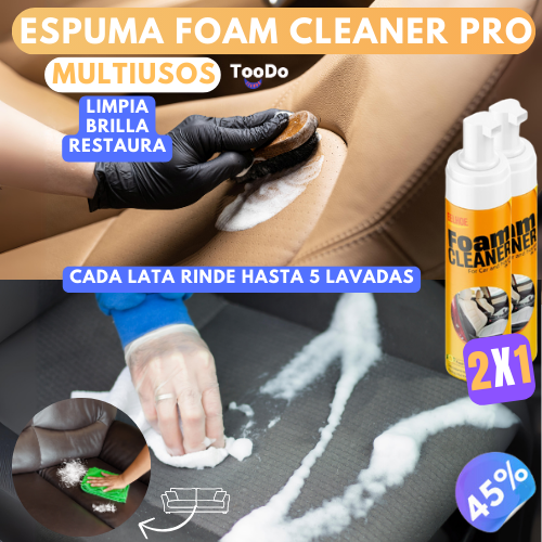 Espuma Limpiadora Multiusos FOAM CLEANER PRO 2x1